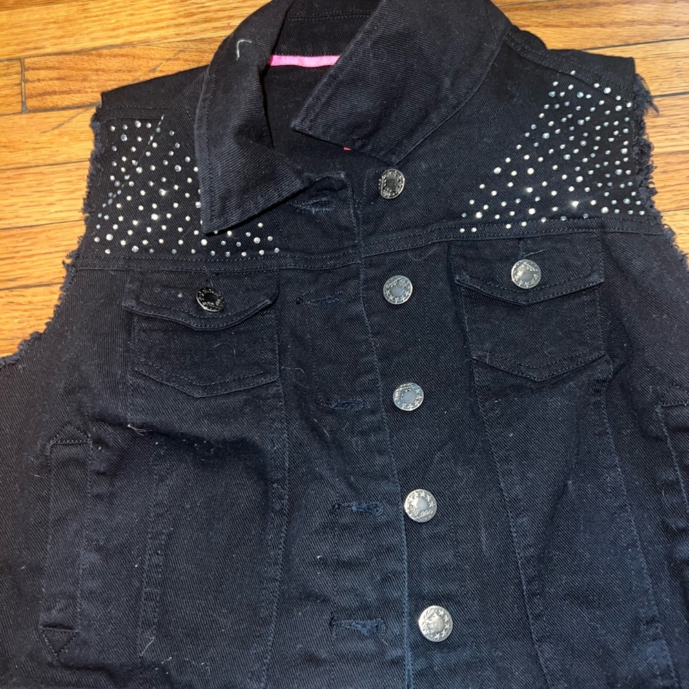 Red Tulip sparkly black vest
